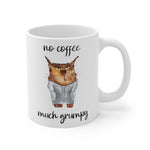 Load image into Gallery viewer, Cat Mug 11oz - No Coffee Much Grumpy
