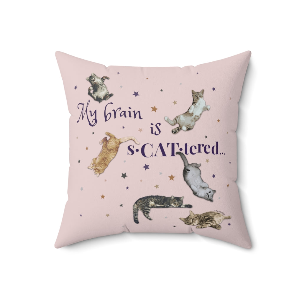 Easily Distra-CAT-ted - Throw Pillow